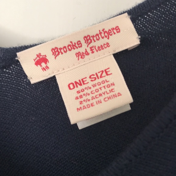 Brooks Brothers Red Fleece Repp Striped Poncho - Picture 4 of 5